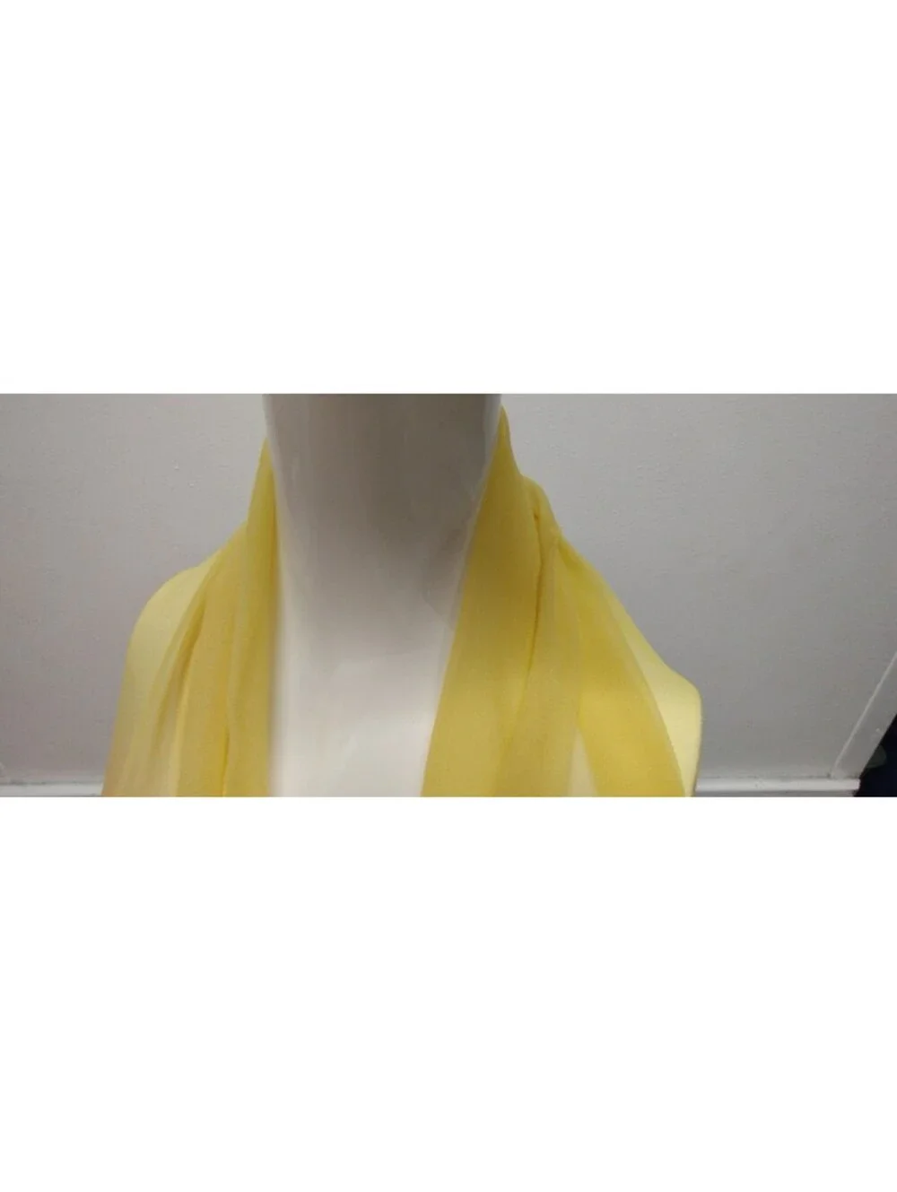 Vintage 50s 1960s Silk Chiffon Scarf Orange Yellow Hand Rolled Edges SEE IMAGES
